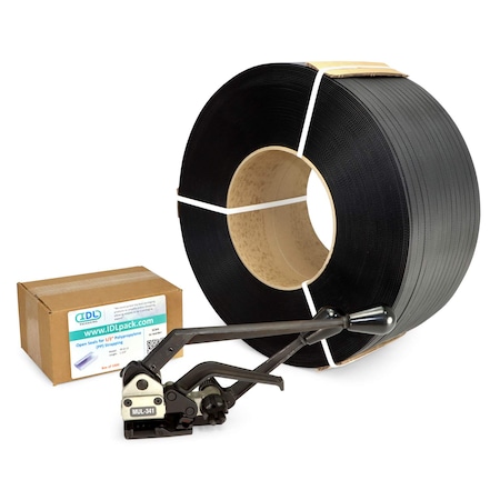 Idl Packaging 1/2" Polypropylene Strapping Kit, 9000 Ft., Combination tool C-PPSK.12.9000